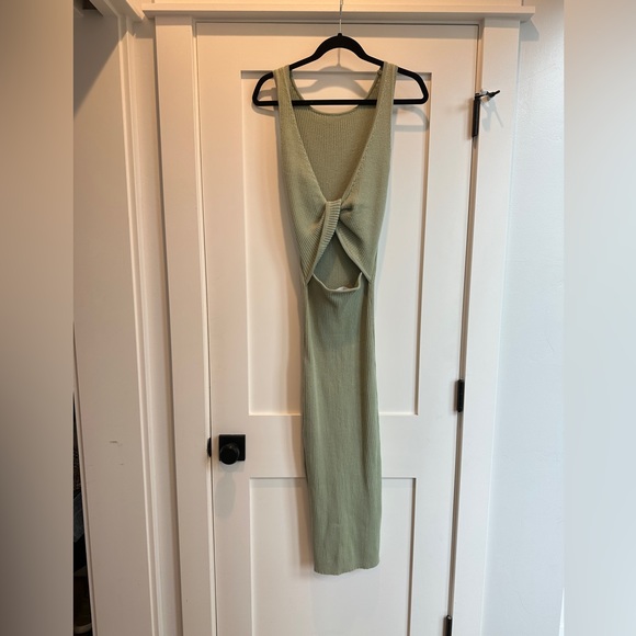 Knit Dress- size Large - Sage Green - New - Luca Couture - Picture 3 of 8